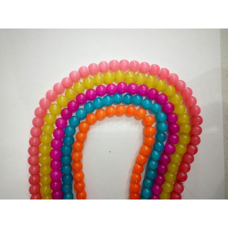 mutiara kaca dop bening 8mm