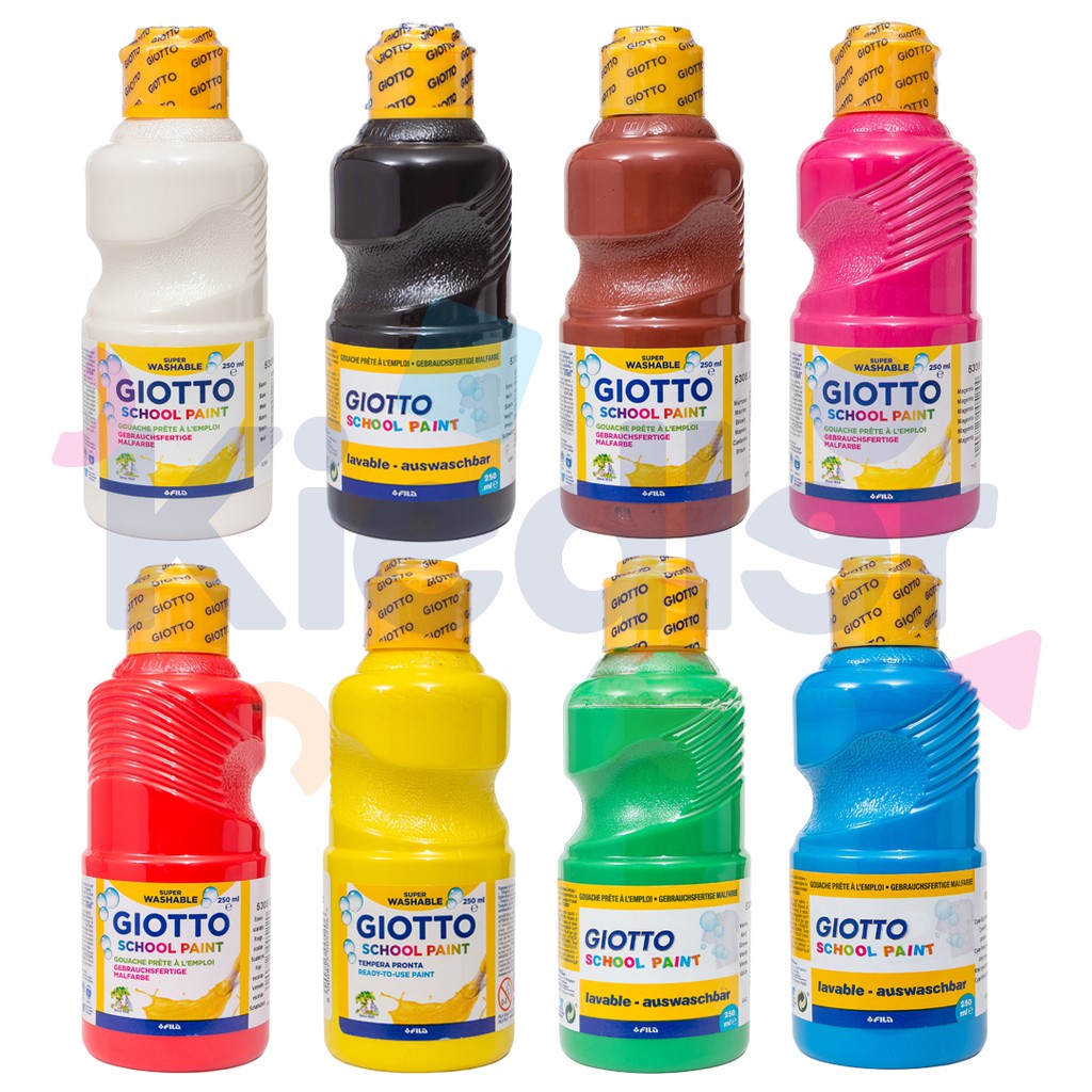  Giotto  Washable School Paint 250 ML Cat  Lukis  Shopee 