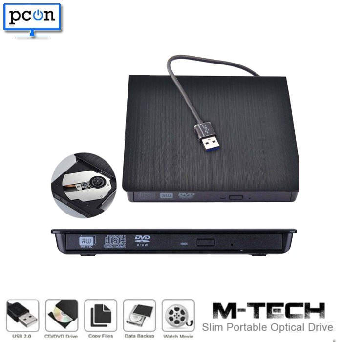 DVD RW External Portable M-Tech Optical Drive  USB 3.0