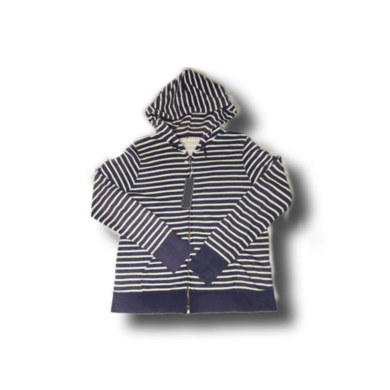 Hoodie Zipper Stripped Uniqlo/Hoodie pria dan wanita