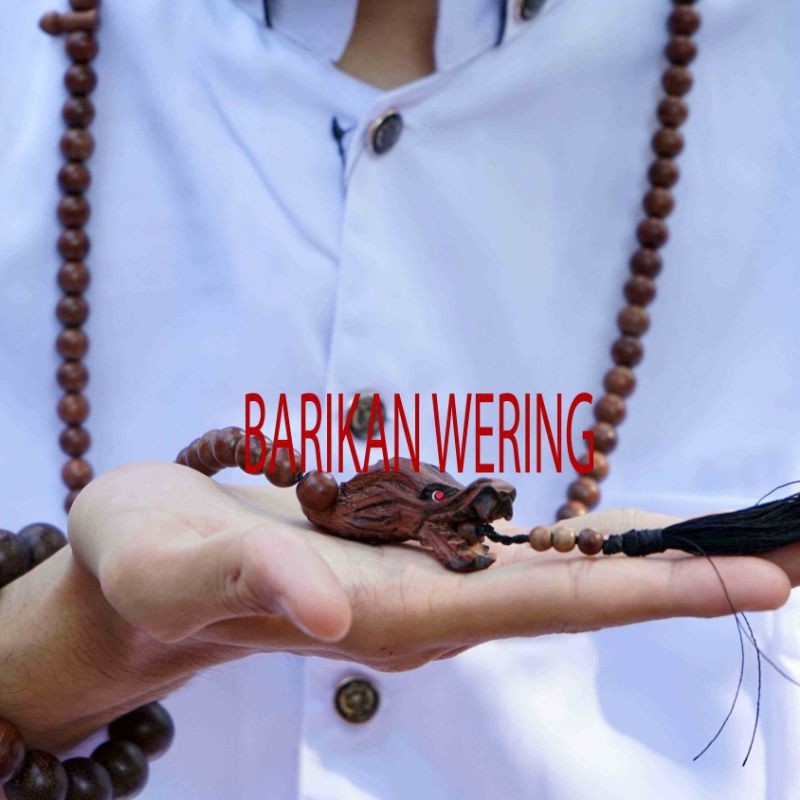 tasbih tasbeh kayu butir nagasari nagosari galih ukir naga unik 99 butir