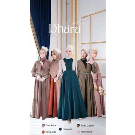 BAJU GAMIS ADEN HIJAB LADY DHARA DRESS ORI BAJU FASHION MUSLIM BAHAN PAULISTA TILE TULLE EXCLUSIVE P