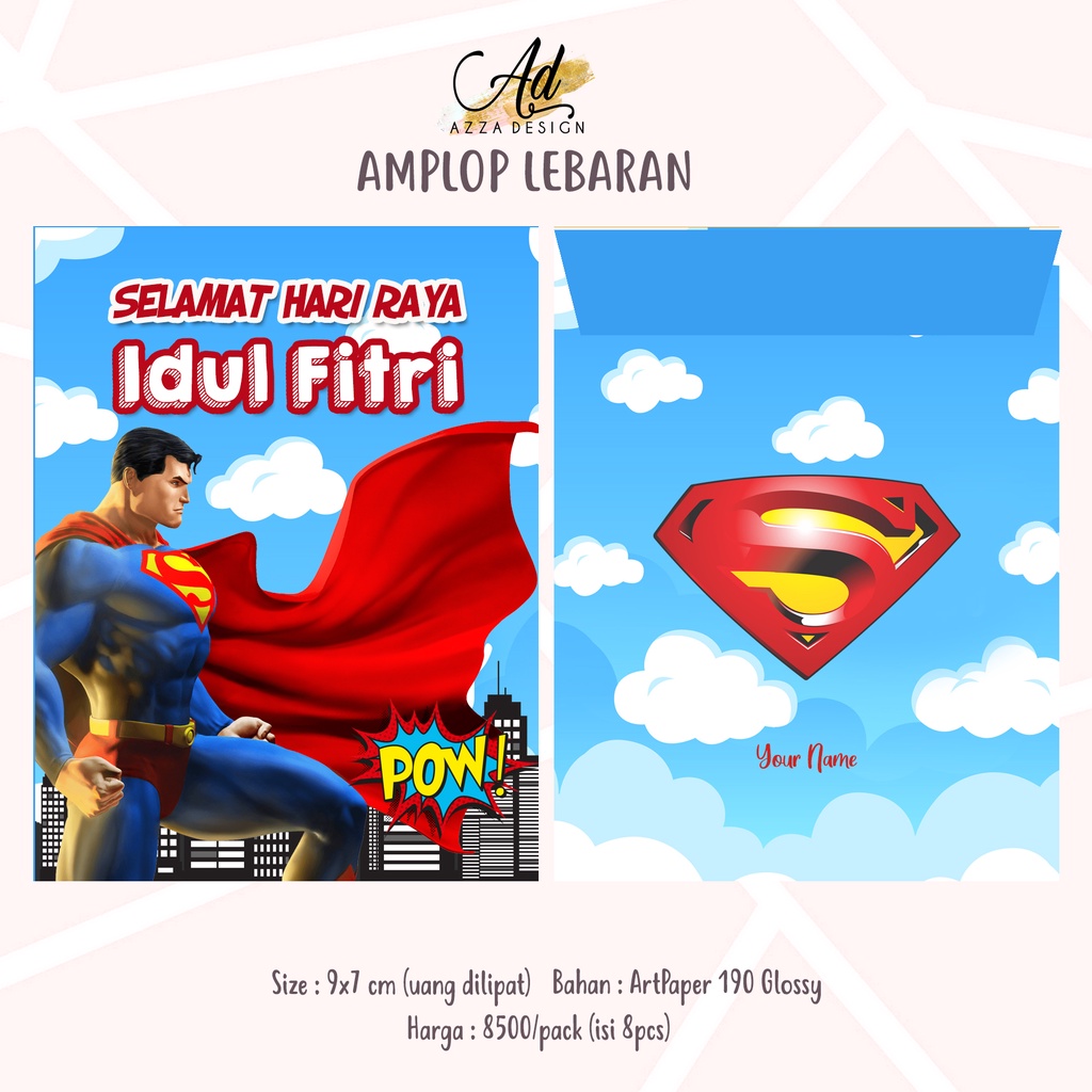 

Amplop Lebaran Custom (Preorder) design Spiderman