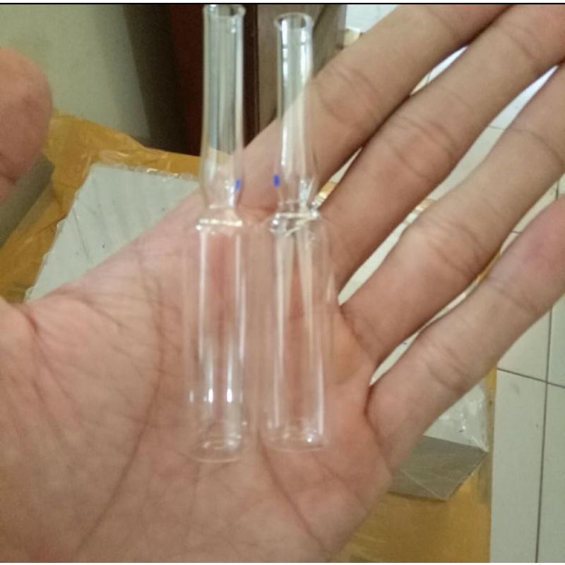 Botol Ampul Ampoul 5 ml bening kosong baru praktikum farmasi MINIM 6PCS TIDAK ECER