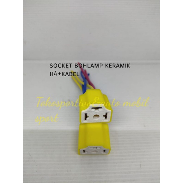 soket Lampu H4 keramik soket h4 3kabel keramik socket sealbeam h4 Lampu utama