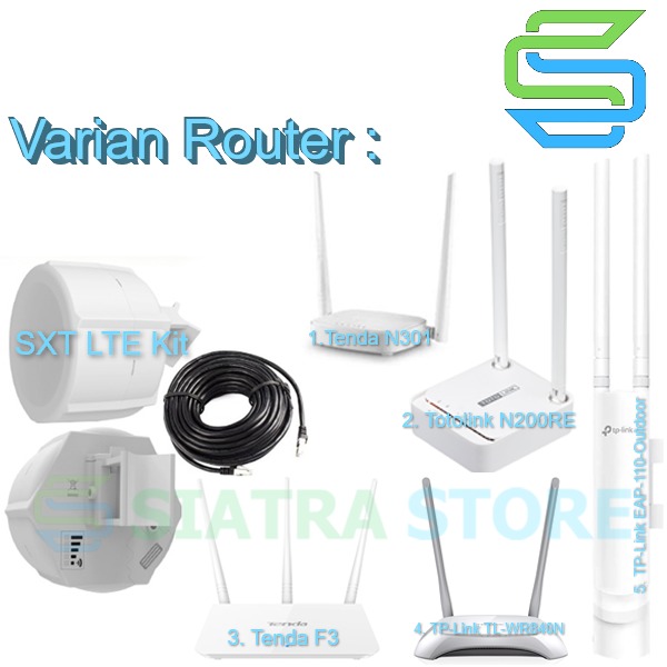 Paket Hotspot LTE 4G SXT LTE Kit + Router Wireless