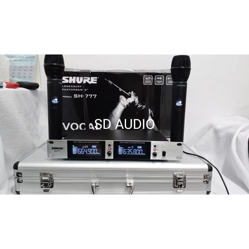 MICROPHONE WIRELESS SHURE SH 777 - MIC TANPA KABEL SH 777 KOPE