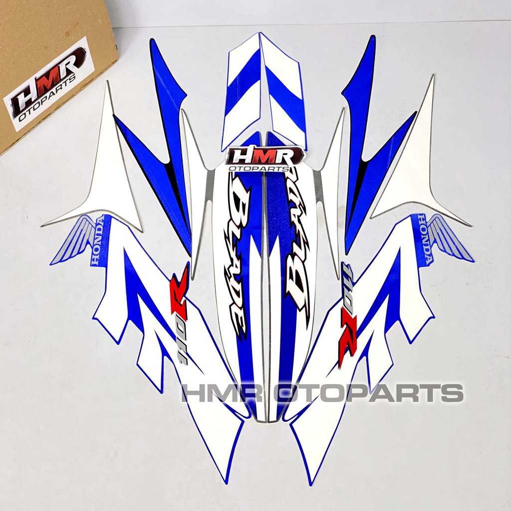 Striping Honda Blade 110 R 2009 Repsol Stiker Body Standar - Biru