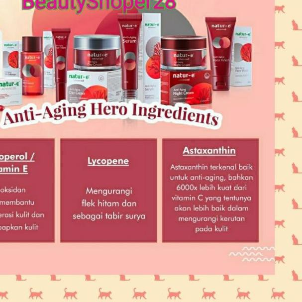 ✭ [PAKET] NATUR-E ADVANCED ANTI AGING SKINCARE PENUAAN ✩