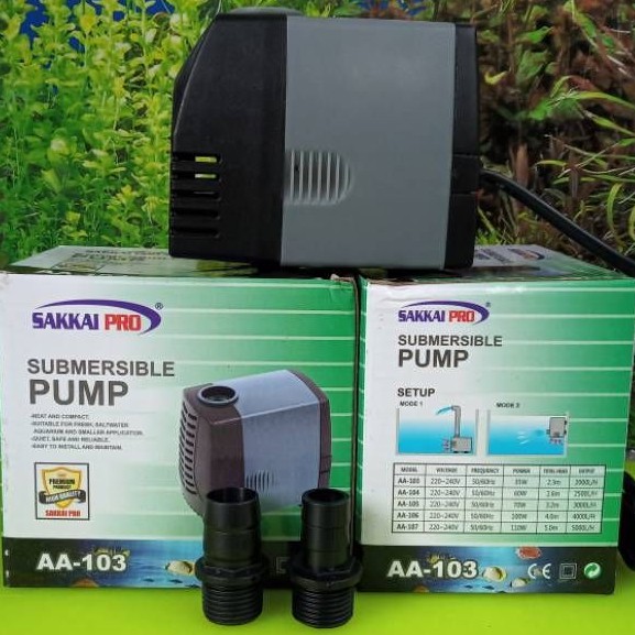 POMPA AIR CELUP AQUARIUM AQUASCAPE KOLAM HIDROPONIK SAKKAI PRO AA-103