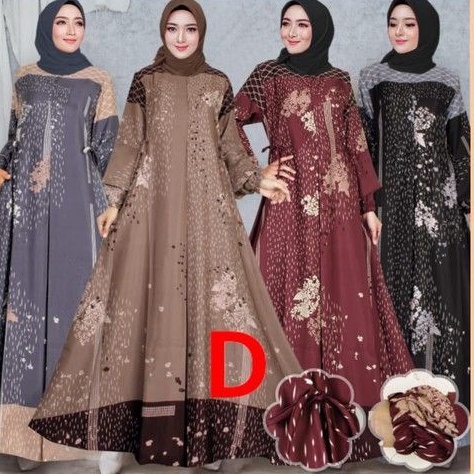 Gamis Muslim Maxmara Luxury Dior Silk Motif Rintik