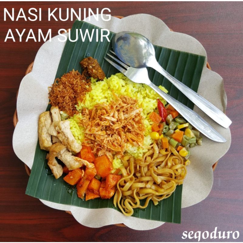 

Nasi Kuning Ayam suwir SegoDuro