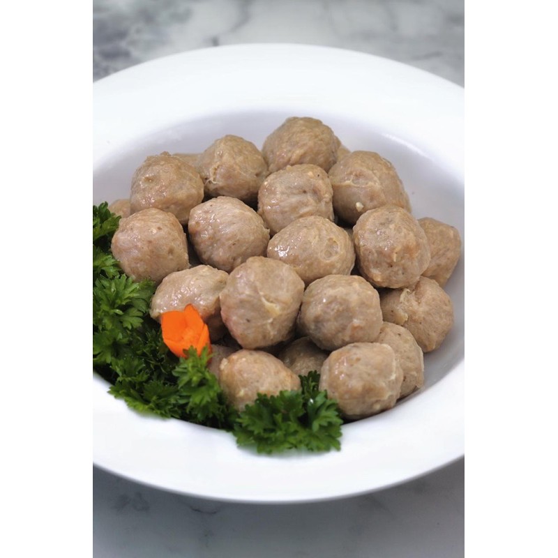 

bakso sapi homemade frozen no MSG sehat isi 50