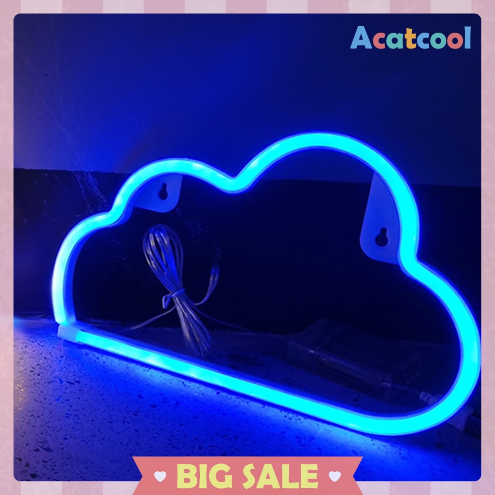 Cartoon Cloud Shaped Sign Neon Lights USB Battery Operated Art Hanging Lamp