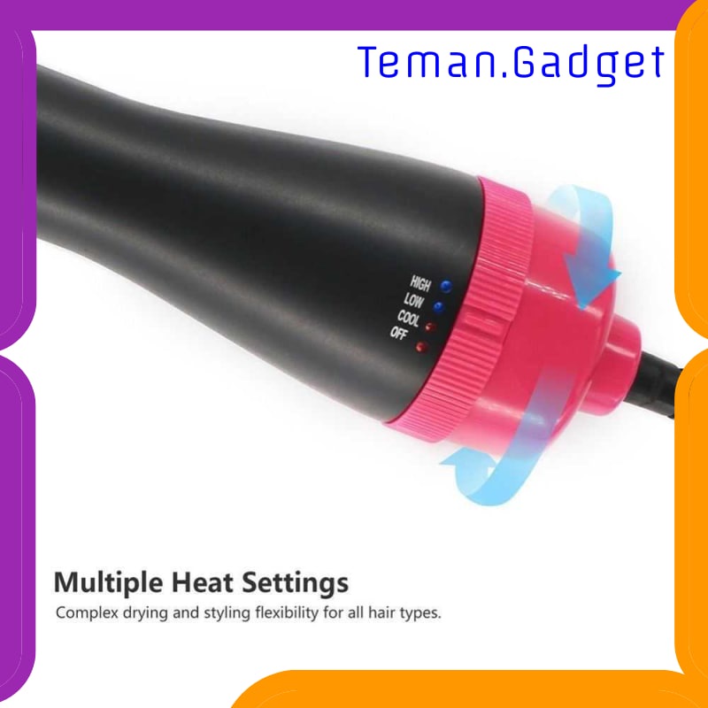 TG-FE199 OLOEY SISIR ROLLER HAIR DRYER RAMBUT 2IN1 VOLUMIZER CURLER COMB WB-336