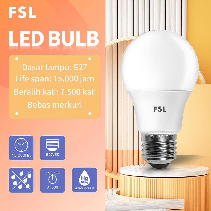 FSL LED Bulbs E27 3W 5W 7W 9W 11W AC Light Bulb Energy Saving Extra Long Work Eye Protection
