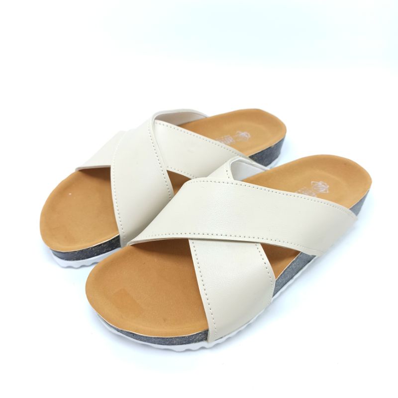 Sandal Selop Wanita Sendal Birken Silang Motif Andis AF12