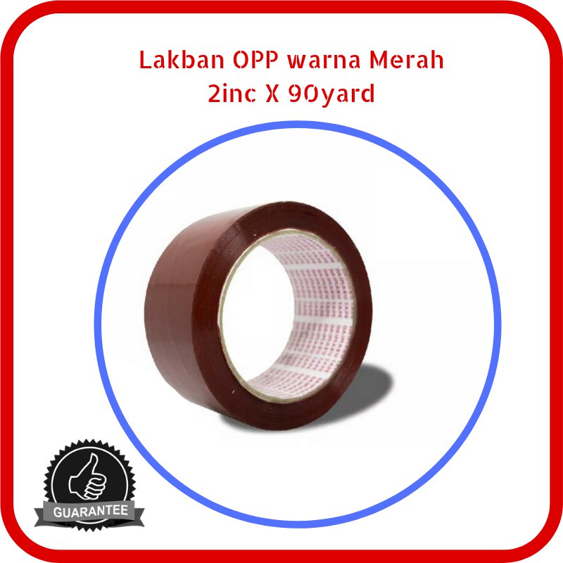 Lakban Plastik-Lakban OPP-Lakban Warna 2 Inc Warna Merah Daimaru