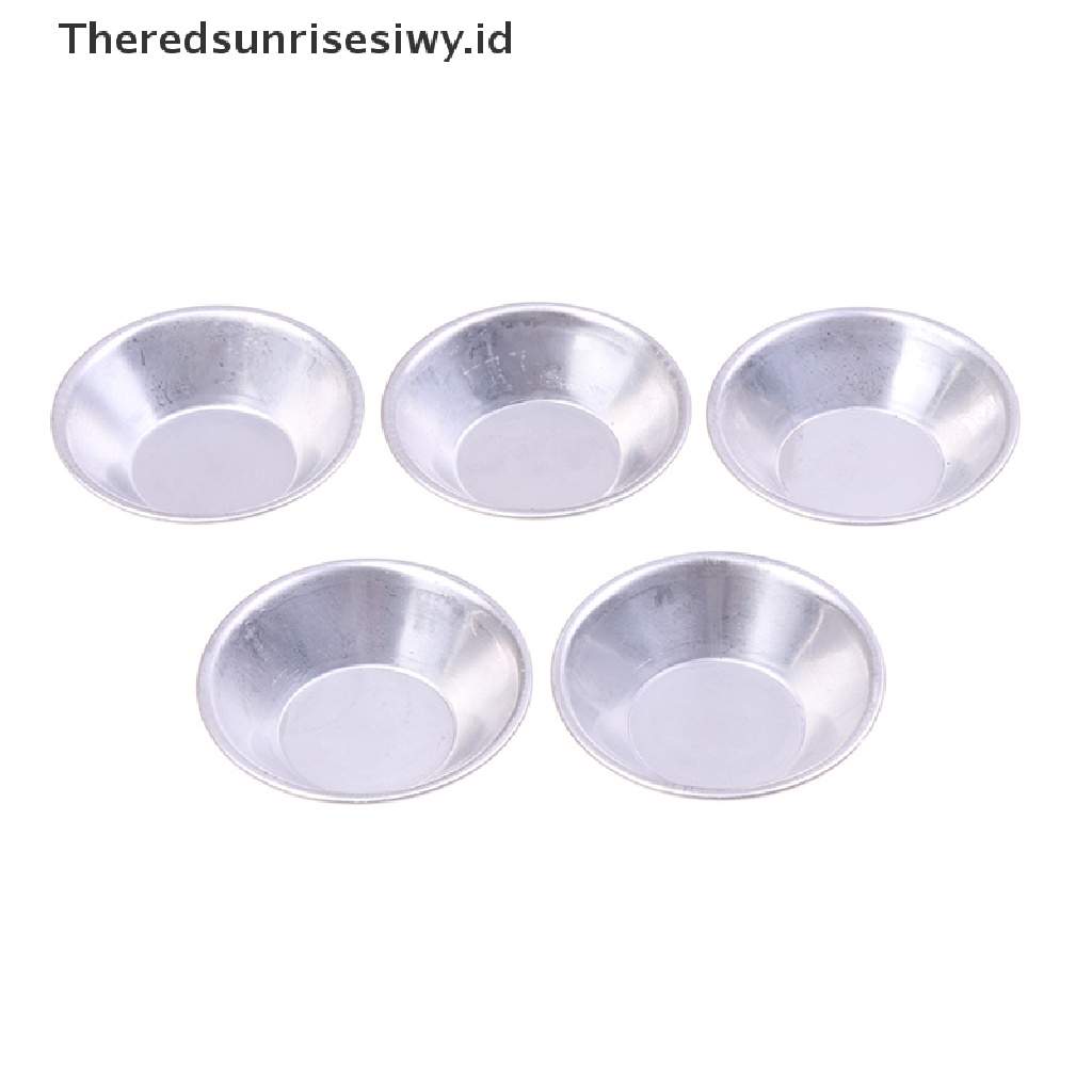 # Alat Rumah Tangga # 10pcs Cetakan Cupcake / Kue Tart Bentuk Bulat Bahan Aluminum Alloy