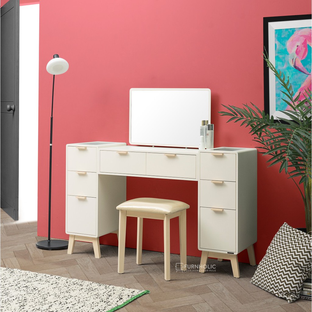 iFurnholic Raisa Premium Console Sets  Meja  Rias  Shopee 