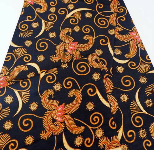 Kain Batik Nusantara Batik Pekalongan Sogan Dasar Hitam