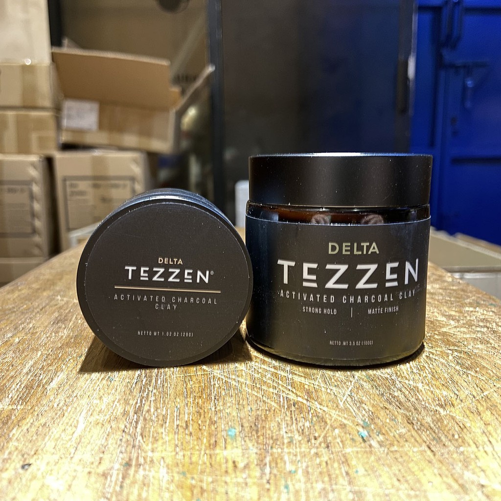 Tezzen Delta Activated Charcoal Clay Matte Finish Strong Hold BPOM Free Sisir