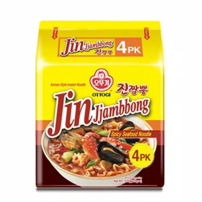 

Ottogi Jin JJambbong Ramen /Mi Instan Rasa Seafood 520gr (130gr @ 4pcs)