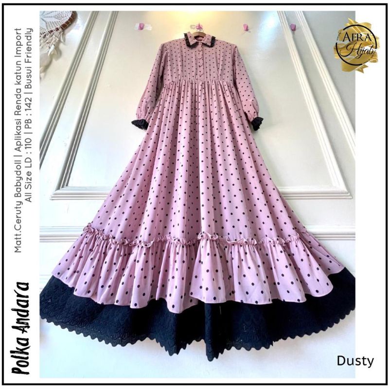 Polka Andara Afra Hijab
