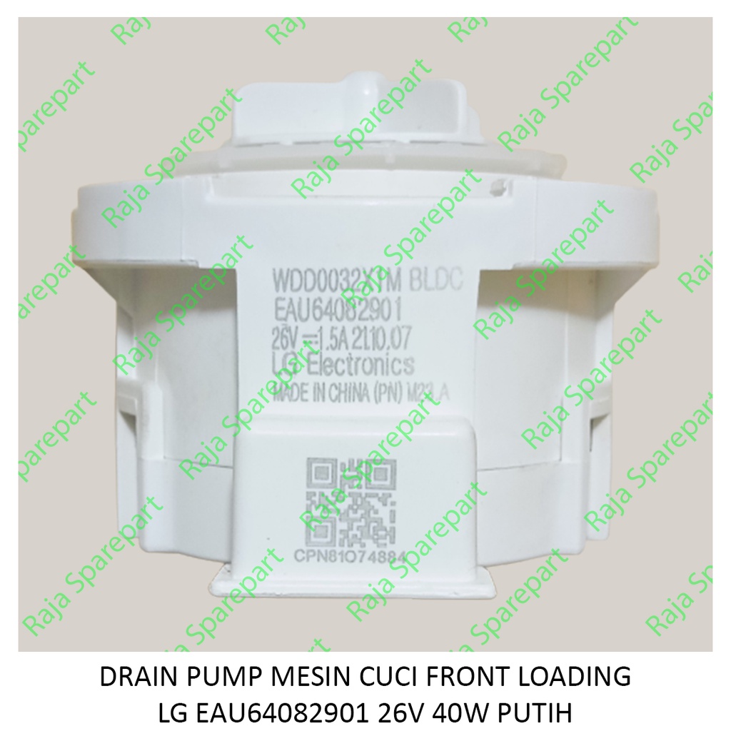 DRAIN PUMP KIPAS MESIN CUCI FRONT LOADING LG EAU64082901 26V 40W