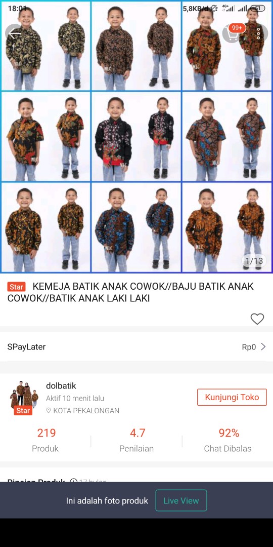 (bisa Cod) Kemeja Batik Anak Cowok//baju Batik Anak Cowok//batik Anak Laki Laki// Kemeja Anak Modern