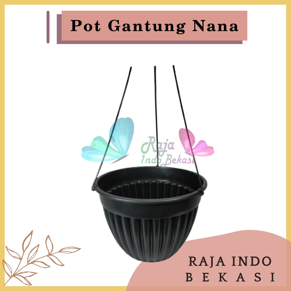 Rajaindobekasi Pot Gantung 20 Hitam Pot Tanaman Bunga Hias Gantungan Hitam Tempel - Mirip Pot Gantung Pumba Pot Gantung Dinding Unik Murah - Pot Gantung Nana