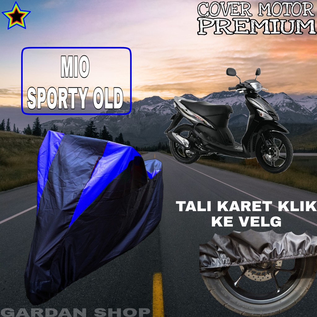 Sarung Motor MIO SPORTY OLD Hitam BIRU Body Cover Mio PREMIUM