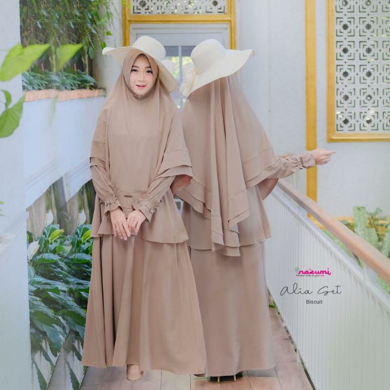 Ready stock Alia set by Nazumi/Gamis set nazumi/Gamis Nazumi Ori/Alia by Nazumi/Alia Dress/Gamis sya