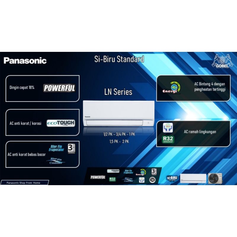 ac panasonic 1/2 pk , type ln5wkj