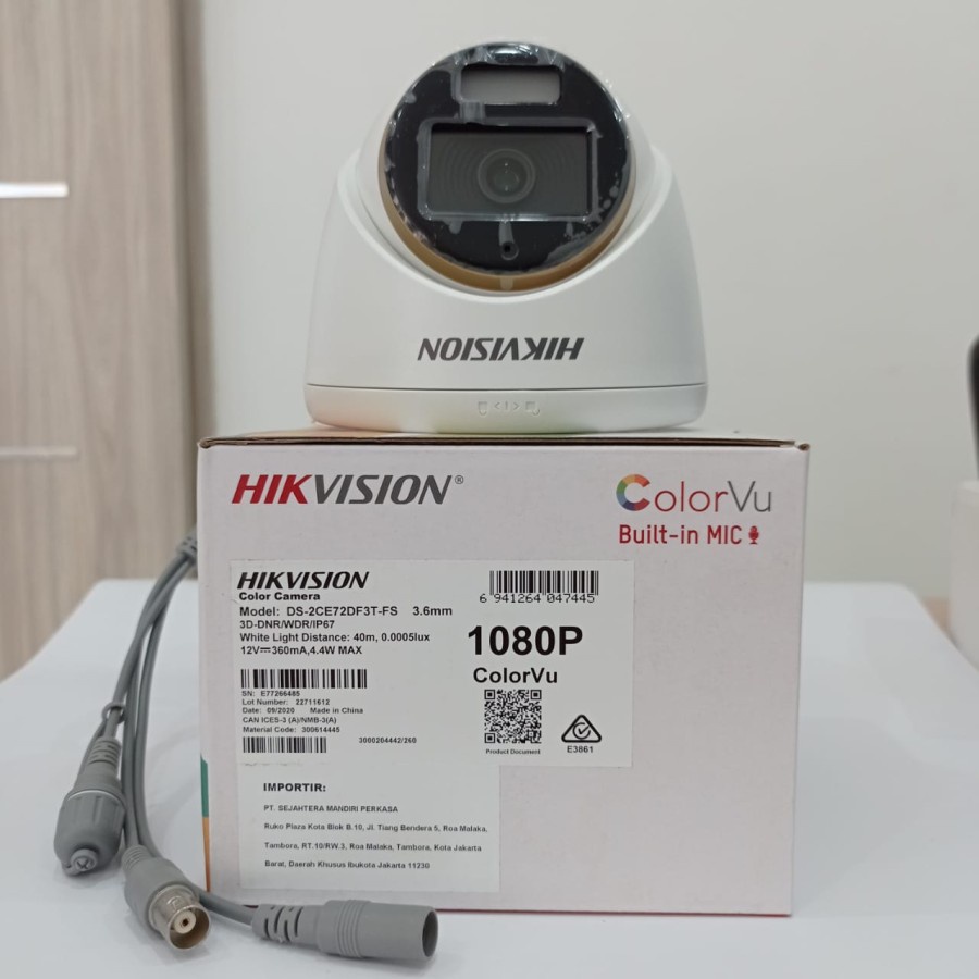 Kamera Cctv Hikvision Indoor 2CE72DF3T-FS ColorVu 2mp Full Hd 1080p Audio