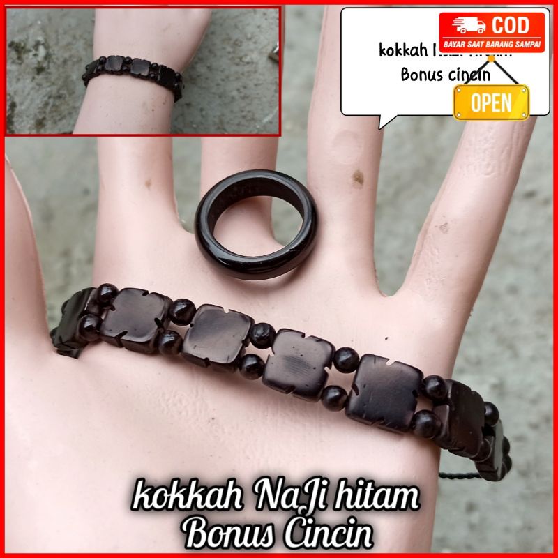 Gelang Kokkah Kotak Nazi Bonus Cincin 100% Ori