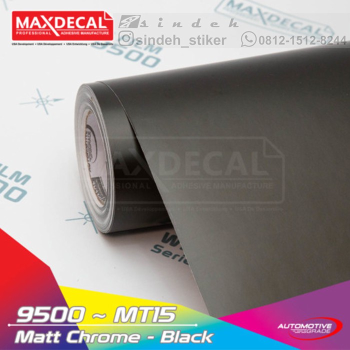 STICKER MAX DECAL MATT CHROME BLACK STIKER MOBIL WRAPPING PREMIUM