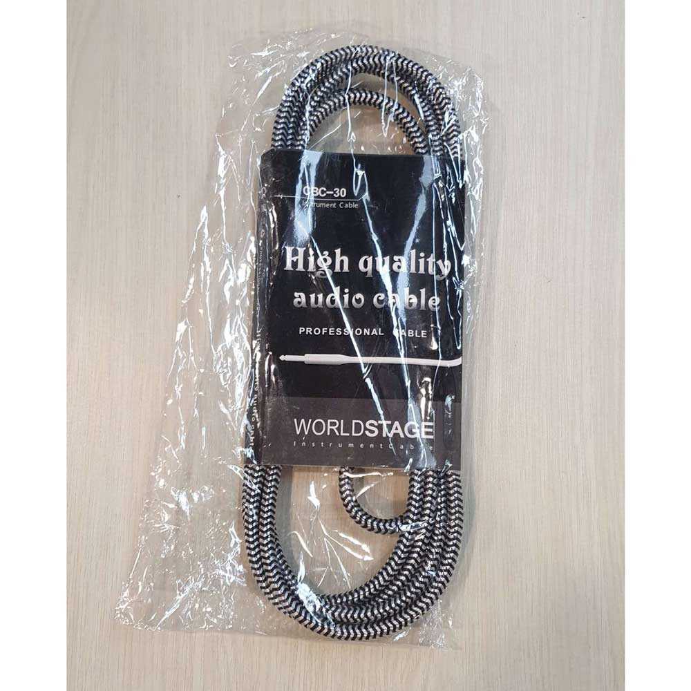 IDN TECH - WORLDSTAGE Kabel Gitar Bass Elektrik Braided - CBC-30