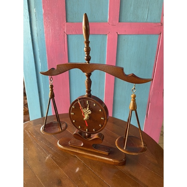 JAM TIMBANGAN | JAM KAYU | JAM ANTIK