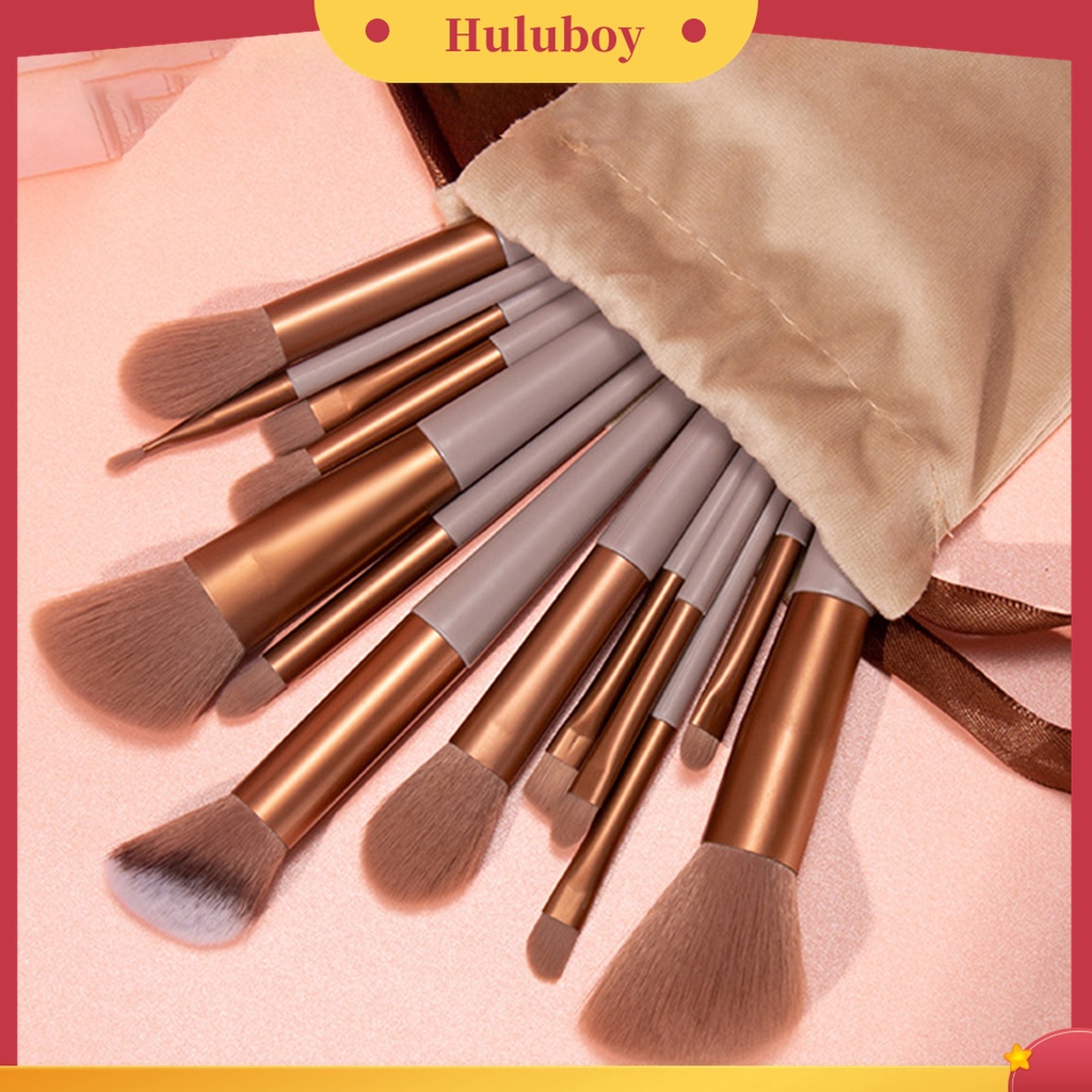 Huluboy Huluboy♡ 13pcs / Set Brush Foundation / Concealer / Bedak Ringan Untuk Makeup / Kosmetik Wanita