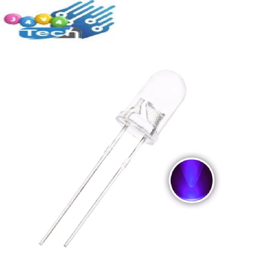 Led 5mm UV 395nm Cahaya Ultraviolet Ungu