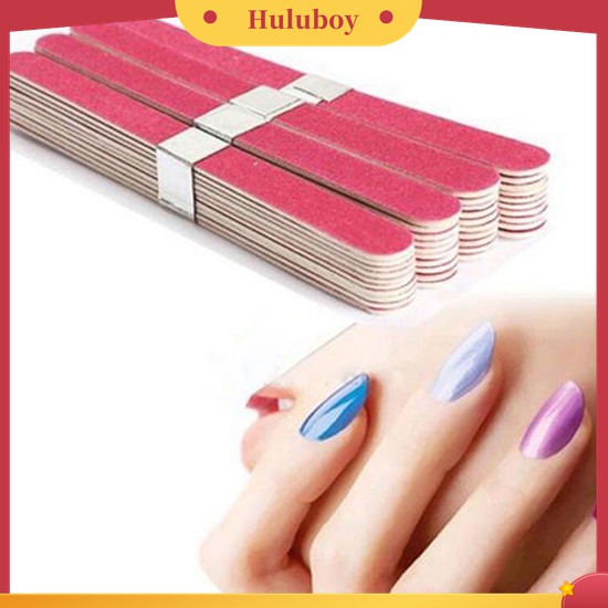 Huluboy Huluboy♡ 10pcs Balok Buffer Pengikir Kuku Untuk Manicure / Pedicure