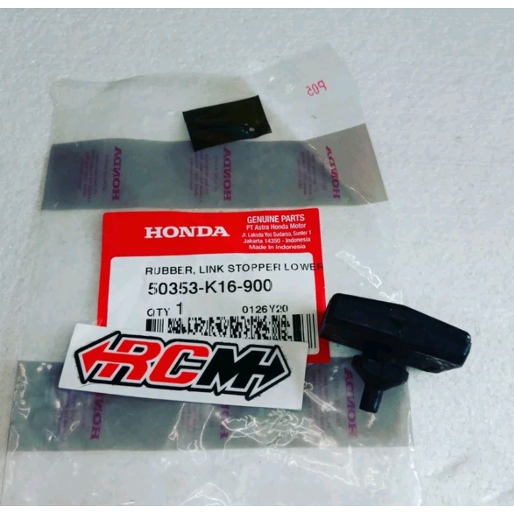 KARET RUBBER ENGINE LINK STOPPER LOWER HANGER 50353-K16-900 SAMA AJA 50352-KVB-T00 ORI ORIGINAL HONDA AHM HGP ASLI