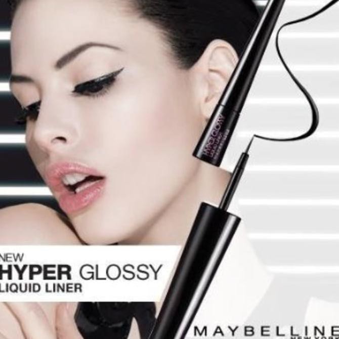 DIJAMIN ORI ORIGINAL Maybelline Hyper Glossy Liquid Eye Liner Cari Eyeliner Best SellerPromo