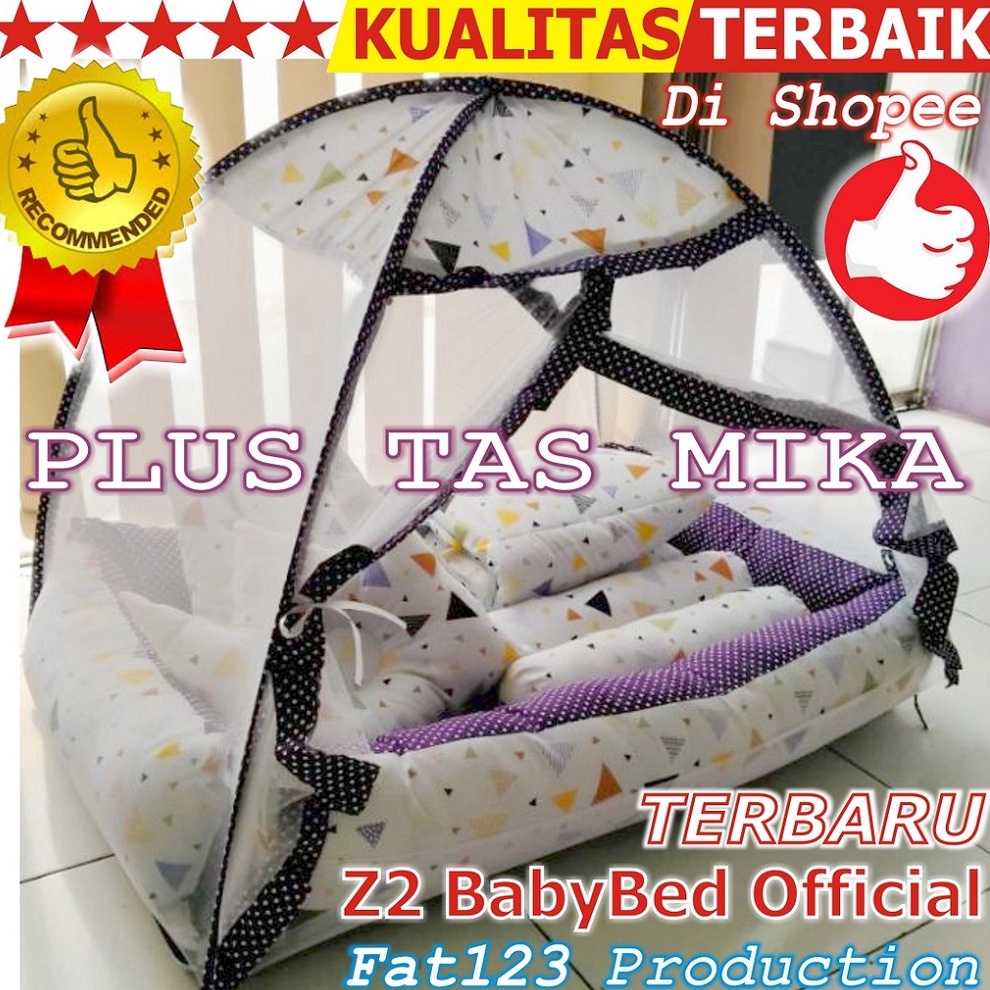 GRAHASTABEST-SELLER Kasur Bayi Kelambu dan-Bedcover Motif Archery x Polkadot-navy CBNK 029 PLUS NON FURING