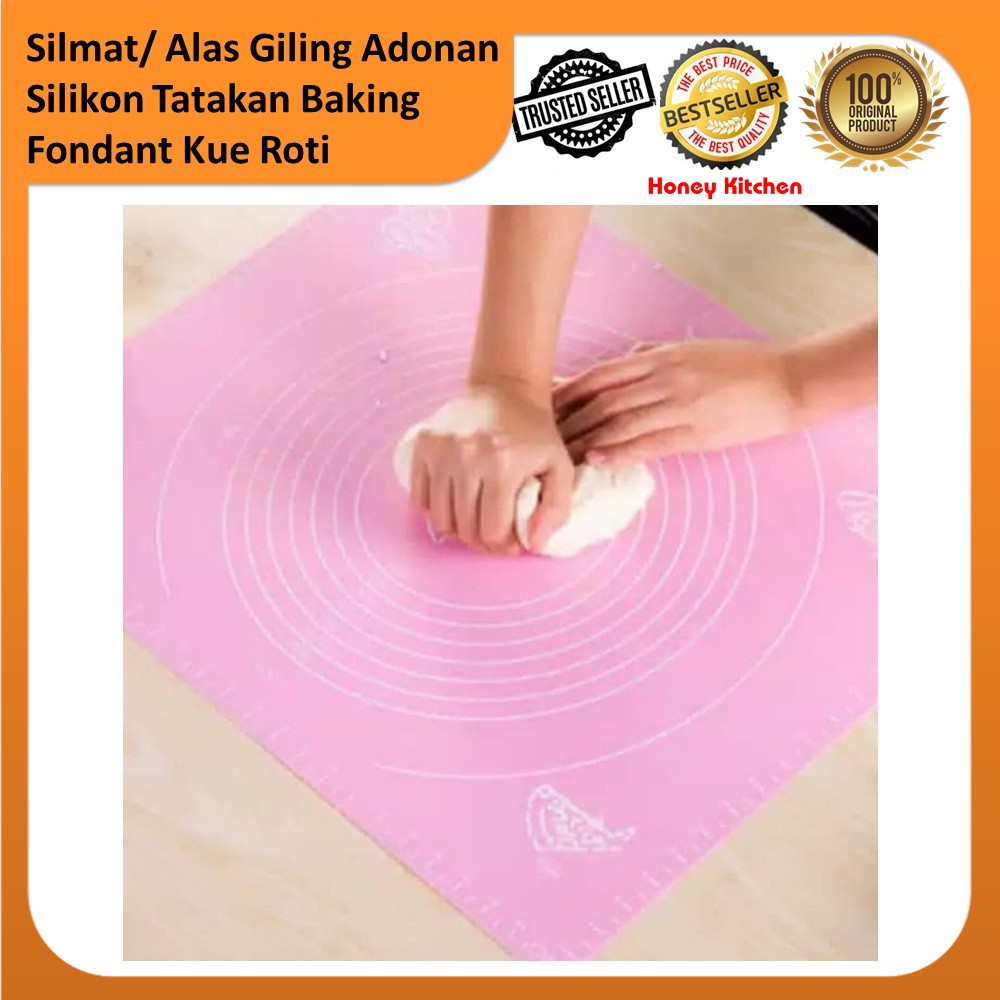 HONEY KITCHEN SILICON MAT 40X30 CM TATAKAN BAKING ROTI PIZZA FONDANT