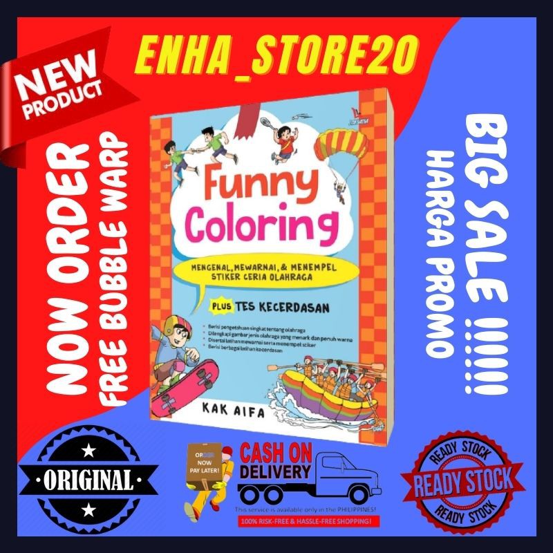 

Buku Funny Coloring Stiker Ceria Olahraga