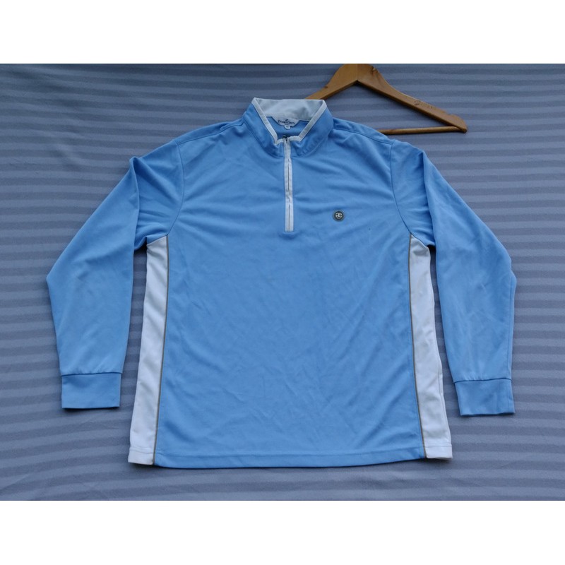 BAJU KAOS OLAH RAGA GUNUNG LENGAN PANJANG BIRU - BASE LAYER HIKING ELEGANCE SPORTS BEKAS