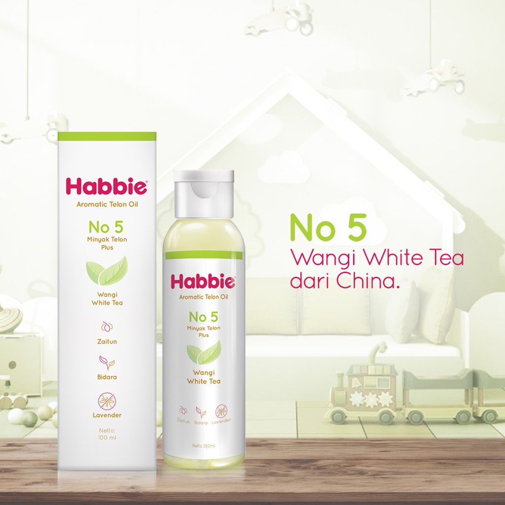 Habbie Aromatic Telon Oil No 5 Varian White Tea Shopee Indonesia