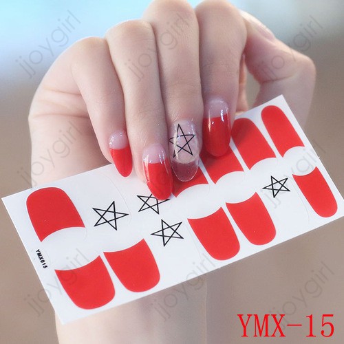 &lt;Jjoygirl&gt;YMX Nail sticker motif / sticker kuku / stiker kuku / nail stiker glitter / stripes design